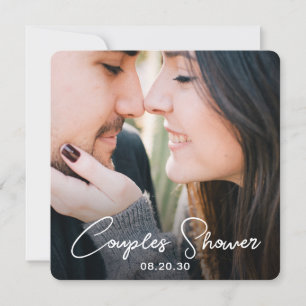 Modern Photo Couples Shower Invitation
