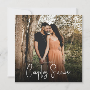 Modern Photo Couples Shower Invitation