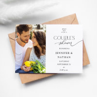 Modern Photo Couples Shower Invitation