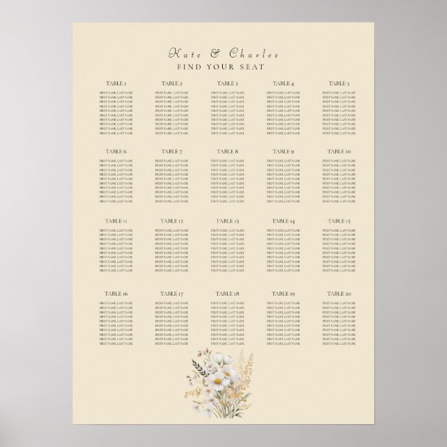 Modern Photo Custom Qr Code seating chart (Front)
