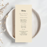 Modern Photo Custom Qr Code wedding Menu<br><div class="desc">Elegant and minimalistic design..</div>