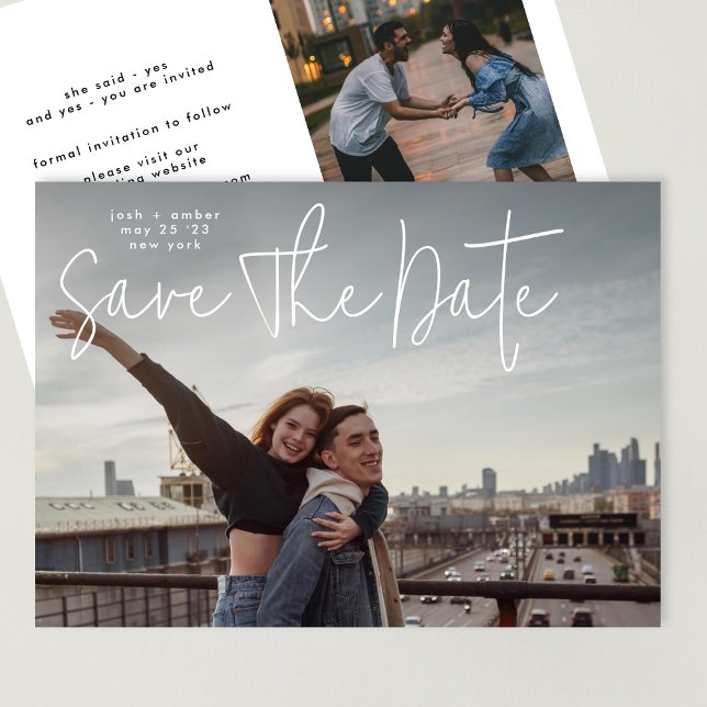 Modern Photo Custom WEDDING Save The Date Invitation (Creator Uploaded)