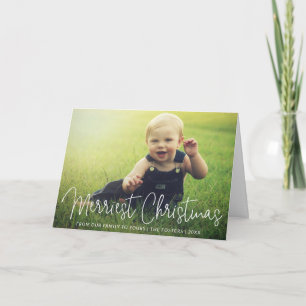 Modern Photo Cute Christmas Holiday Card