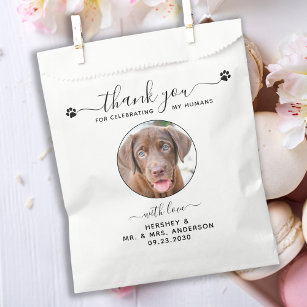 Modern Photo Doggie Bag Thank You Wedding Favours