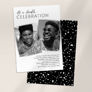 Modern Photo Double Celebration Birthday Invitation