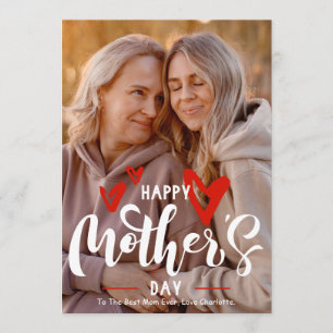 Modern Photo Editable Colour Happy Mother's Day  Card