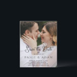 Modern Photo Editorial Wedding Save the Date<br><div class="desc">Modern editorial style wedding save the date with bold typography over your favourite photo.  A clean and simple design for a wedding during any time of year.</div>