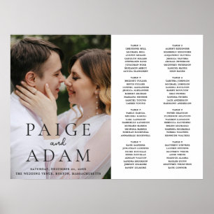 Modern Photo Editorial Wedding Seating Chart