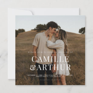 Modern Photo Elegant Stylish Wedding Invitation