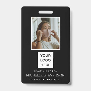 Modern Photo Employee Black Badge
