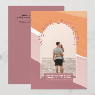 MODERN PHOTO ENGAGEMENT INVITE - Mixed Colours