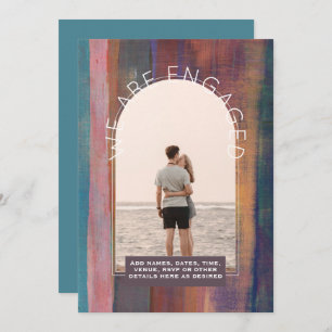MODERN PHOTO ENGAGEMENT INVITE - Mixed Colours