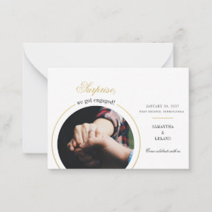 Modern Photo Engagement Party Card