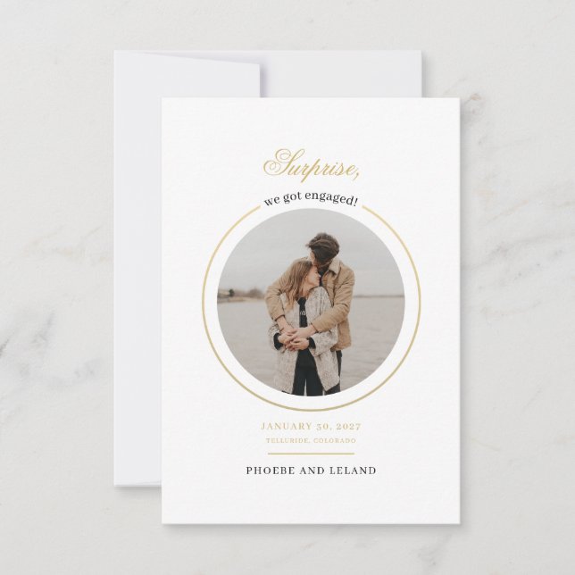 Modern Photo Engagement Party Invitation (Front)