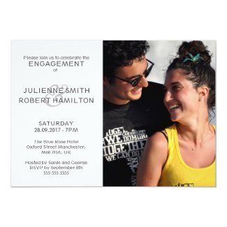 Modern Photo Engagement Wedding Shower Invitations