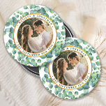 Modern Photo Eucalyptus Greenery Gold Wedding Magnet<br><div class="desc">Add the finishing touch to your wedding with these custom photo eucalyptus botanical greenery wedding magnet. Perfect as wedding favours to all your guests . Customize these wedding favours with your favourite wedding photo, newlywed photo, and personalize with name and date. See our wedding collection for matching wedding favours, newlywed...</div>