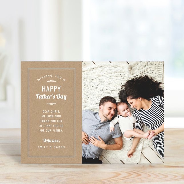 Modern Photo Father's Day Card for Husband and Dad (Creator Uploaded)
