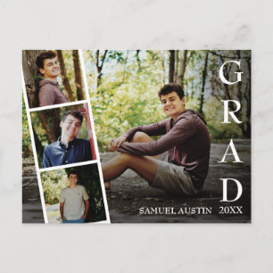 Modern Photo Film Strip Graduation Announcement Postcard
