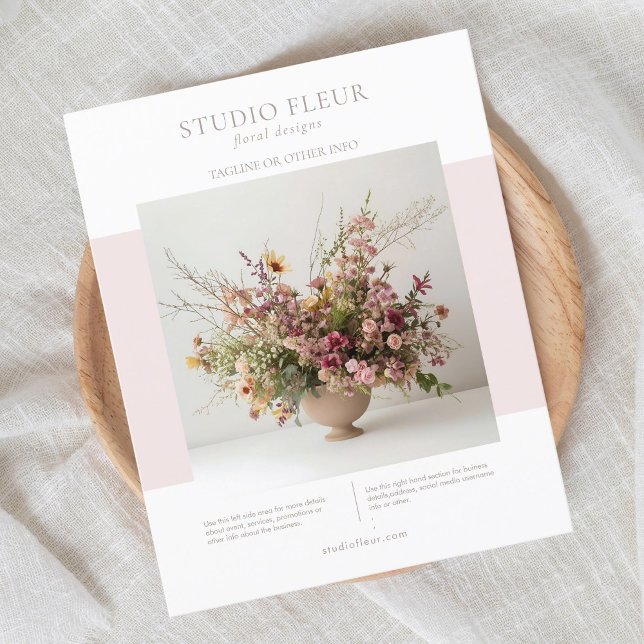 Modern Photo Floral Small Business Marketing  Flyer (Creator Uploaded)
