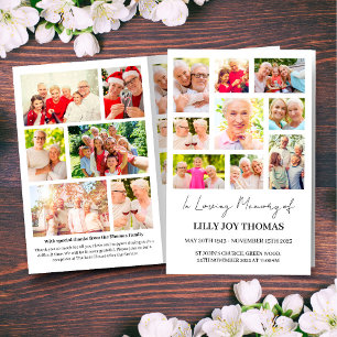 Modern Photo Funeral Program for Women