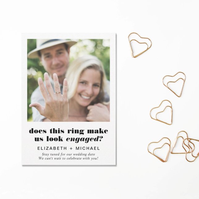 Modern Photo Funny Engagement Announcement (Creator Uploaded)