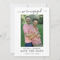 Modern Photo Gay Wedding Save The Date