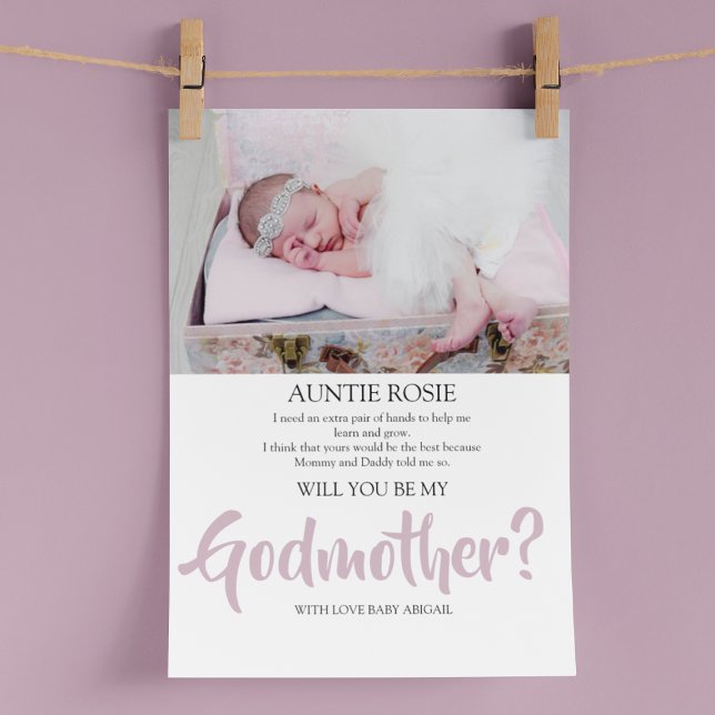 Modern Photo Godmother Proposal Invitation (Creator Uploaded)