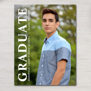 Modern Photo Graduate Class Graduation Announcement Postcard