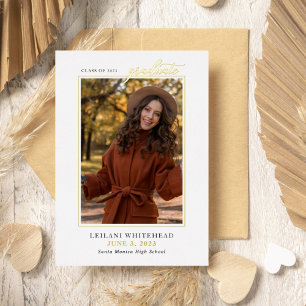 Modern Photo Graduate Minimalist Bold Type