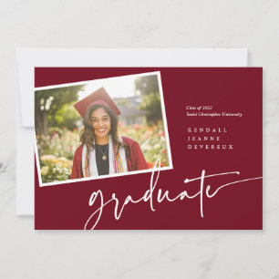 Modern Photo Graduate Snapshot Announcement