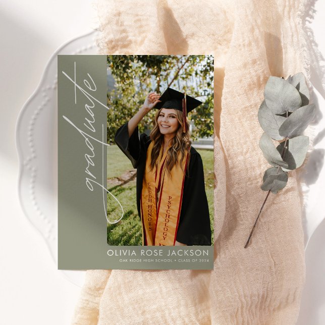 Modern Photo Graduation Announcement (Creator Uploaded)