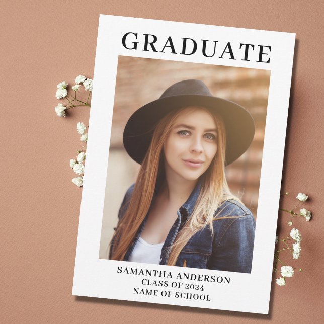 Modern Photo Graduation  Announcement (Creator Uploaded)