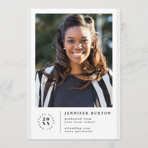 Modern Photo Graduation Announcement Card