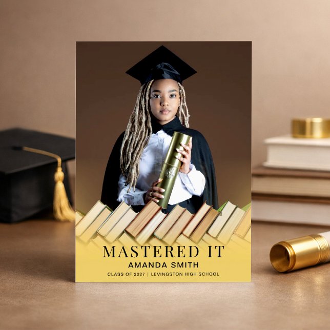 Modern Photo Graduation Announcement Card (Creator Uploaded)