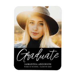 Modern Photo Graduation Announcement Magnet