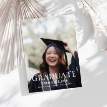 Modern  Photo Graduation Announcements