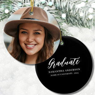 Modern Photo Graduation Ceramic Ornament