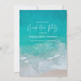 Modern photo graduation ocean beach script modern