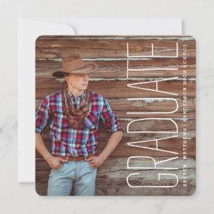 Modern Photo Graduation Party Invitation