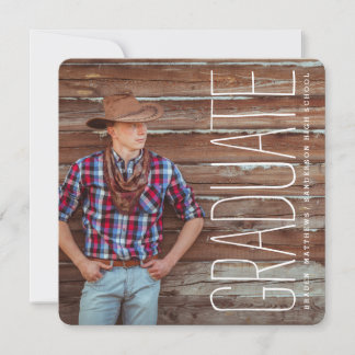 Modern Photo Graduation Party Invitation