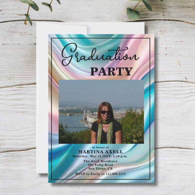 Modern Photo Graduation Party Invitation (Créateur téléchargé)