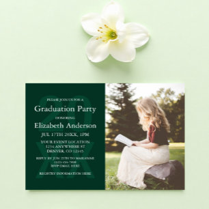 Modern Photo Graduation Party Invitation