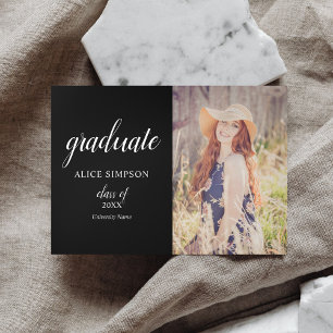 Modern Photo Graduation Tri-Fold Announcement