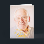 Modern Photo Grandpa Happy Birthday Greeting Card<br><div class="desc">Design is modern and simple. Add a custom photo of the birthday celebrant and add his/her name,  add a custom message</div>