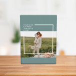Modern Photo Green Family Lovely Gift<br><div class="desc">Introducing the Modern Photo Green Family Lovely Gift! This gift is a perfect way to capture and celebrate the love and bond within a family, while adding a touch of elegance and modernity to any home decor.The Modern Photo Green Family Lovely Gift is not only a beautiful decorative piece but...</div>