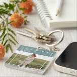 Modern Photo Green Family Lovely Gift Keychain<br><div class="desc">Introducing the Modern Photo Green Family Lovely Gift! This gift is a perfect way to capture and celebrate the love and bond within a family, while adding a touch of elegance and modernity to any home decor.The Modern Photo Green Family Lovely Gift is not only a beautiful decorative piece but...</div>