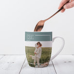 Modern Photo Green Family Lovely Gift Latte Mug<br><div class="desc">Introducing the Modern Photo Green Family Lovely Gift! This gift is a perfect way to capture and celebrate the love and bond within a family, while adding a touch of elegance and modernity to any home decor.The Modern Photo Green Family Lovely Gift is not only a beautiful decorative piece but...</div>