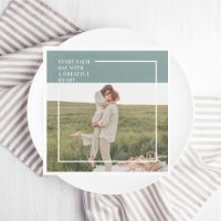 Modern Photo Green Family Lovely Gift