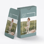 Modern Photo Green Family Lovely Gift Playing Cards<br><div class="desc">Introducing the Modern Photo Green Family Lovely Gift! This gift is a perfect way to capture and celebrate the love and bond within a family, while adding a touch of elegance and modernity to any home decor.The Modern Photo Green Family Lovely Gift is not only a beautiful decorative piece but...</div>