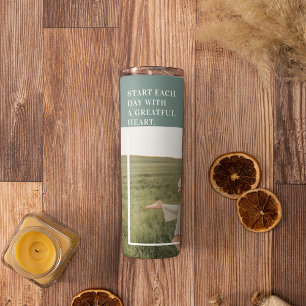 Modern Photo Green Family Lovely Gift Thermal Tumbler